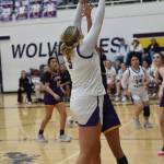 Contributed photo by John Stimpson
Lola Clark, #5, launches a two-point shot.