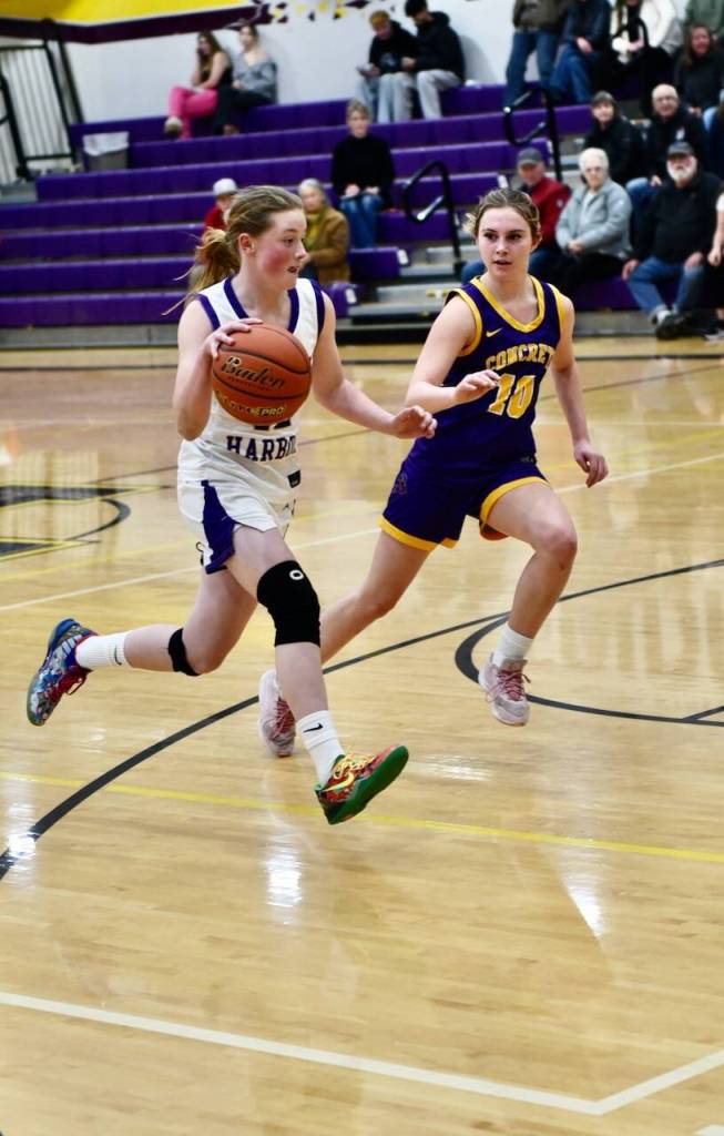 Contributed photo by John Stimpson
Harper Feliz, #12, on a fast break to the basket and two points.
