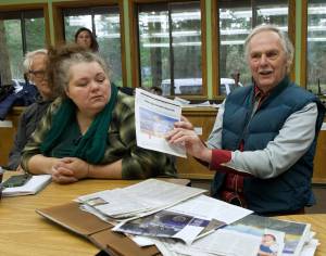 Darrell Kirk Staff photo
George Lamb holds up solar research