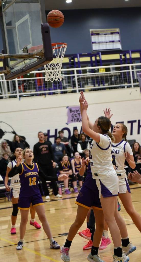 Contributed photo by John Stimpson
Atziry Orozco Jimenez, #2, drives the baseline for a two-point layup.