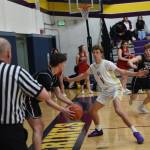 Contributed photo by John Stimpson
Kaden Horn, #11, applies defensive pressure on the Wolves.