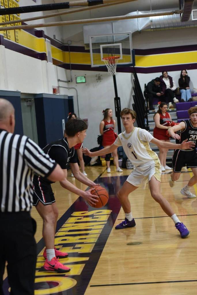 Contributed photo by John Stimpson
Kaden Horn, #11, applies defensive pressure on the Wolves.