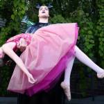 Photo by Anne Marie Ryan.
Jacob Spinak holding grown Aurora, Nancy Wehner, in Salish Sea Ballets production of Sleeping Beauty.