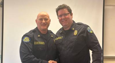 Contributed photo.
Interim Chief TJ Bishop and Superintendent Nathan Butler.