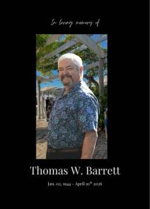 Contributed photo.
Thomas William Barrett.
