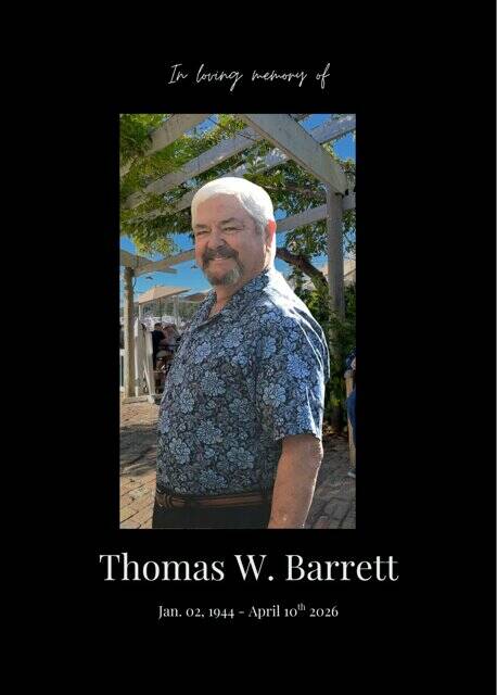 Contributed photo.
Thomas William Barrett.