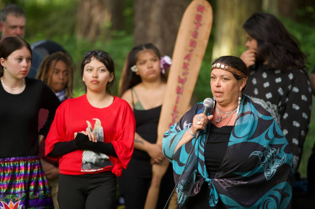 Darrell Kirk photo.
Community members come together for the Gathering of the Eagles.