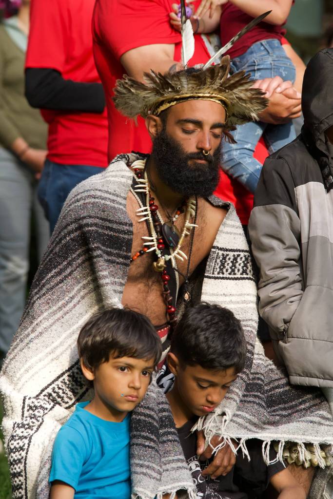 Darrell Kirk photo.
Community members come together for the Gathering of the Eagles.