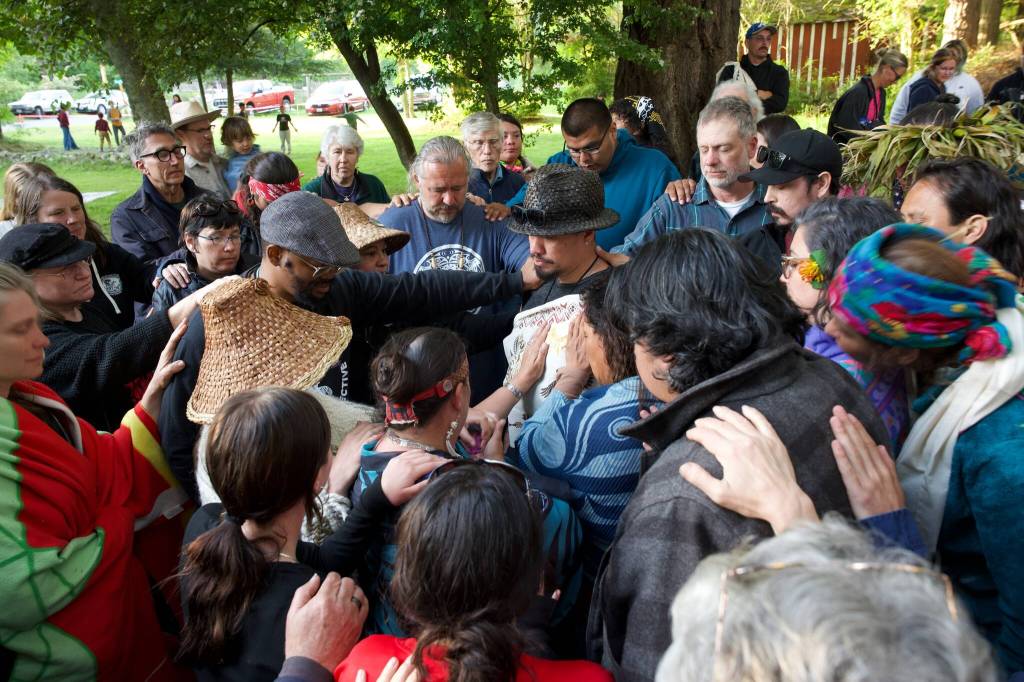 Darrell Kirk photo.
Community members come together for the Gathering of the Eagles.