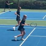 Contributed photos.
Doubles team in action.