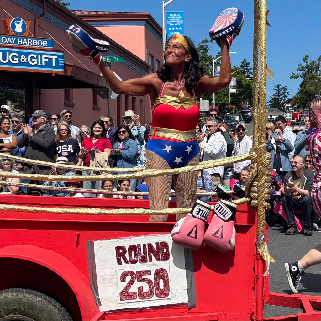 Kristina Stucki \ Staff photo
Super Woman Boo Boo James on the Boo Boos Boxing float.